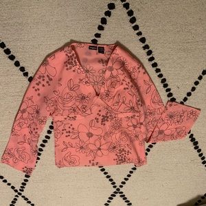 Vintage flora print blouse